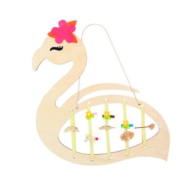 China Europe Wall Hanging Hair Bow Rack Baby Hair Accessories Swan Shape Organizers for sale