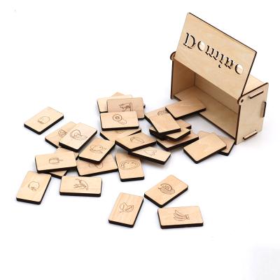 China Europe wooden dominoes designed for kids with customized wooden domino puzzles for sale