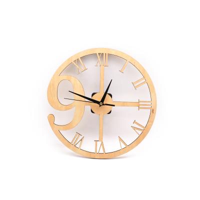 China Europe New Design Home Decoration Wooden Wall Clock for sale