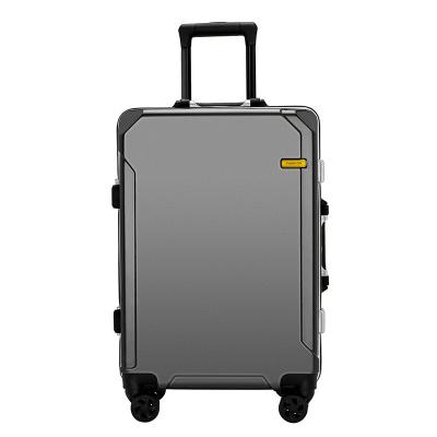 China New 24 Inch Simple Atmosphere Aluminum Frame Luggage Universal Wheel Suitcases 20 Inch Business Password PC Luggage Boarding Wholesale for sale