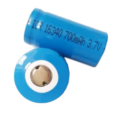 China For Doorbell Ring RCR123A 16340 Li-ion Rechargeable Battery Cell 3.7V 700mAh With Tip Top Or Flat Surface for sale