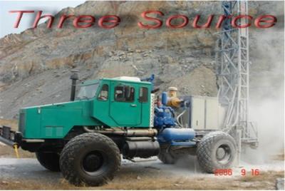 China Truck mounted drilling rig in desert for sale