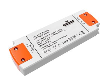 China LED Lighting Manufacturer Supplier Triac Dimmable IP20 Constant Voltage Super Slim LED Driver SP50-VFT Input Voltage 200-240VAC 50W 12V/24V for sale