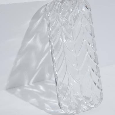 China Line Pattern Glass Brick Piece Plating Clear Hanging Glass Bricks Europe Water Flow Decorative Blocks for sale