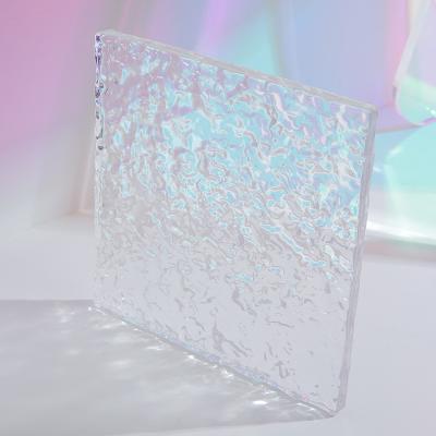 China Europe Square Glass Brick Hanging Piece Crystal Clear Green Color Stone Textured Solid Hot Melt Hanging Glass Bricks Blocks for sale