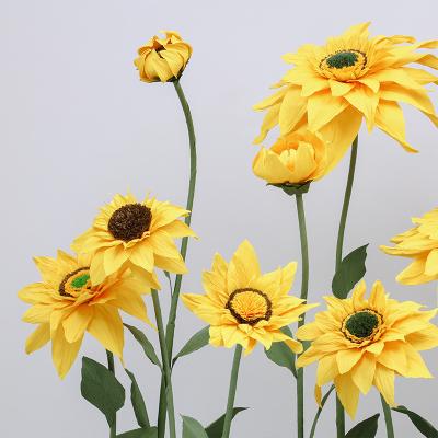 China Europe Customization Wedding Decoration Party Flower Large Wrapping Paper Sunflower 3D Set To Wedding Wall Stage Decoration for sale