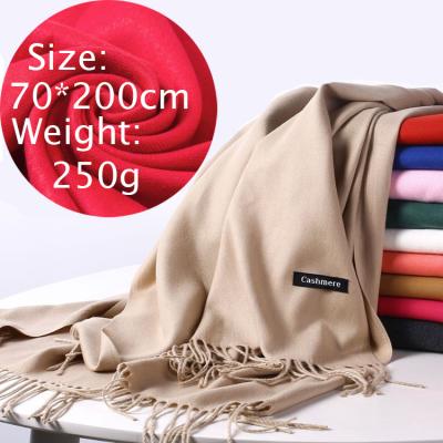 China Factory Ladies Solid Color Tallit Women Cashmere Shawl Soft Smooth Feeling Cover Up Scarf for sale