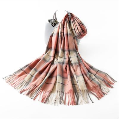 China High Quality Acrylic Winter Scarf Women Fashion Pashmina Warm Scarf Big Size Scarves for sale