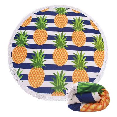 China Other Fashionable Custom Print Round Microfiber Beach Towel With Tassel for sale