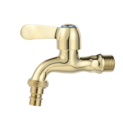 China Modern Outdoor Antique Bibcock Washing Machine Faucet Bibcock Faucet Gold Plated Brass Faucet for sale