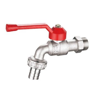 China Modern Wall Mounted Brass Nickel Plated Bibcock Water Tap Bibcock Faucets for sale