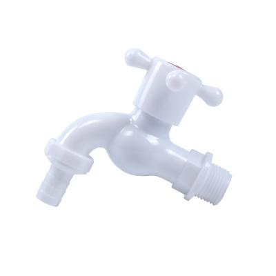 China Modern White Plastic Bibcock PP Wall Mounted ABS PVC Plastic Bibcock Water Tap for sale