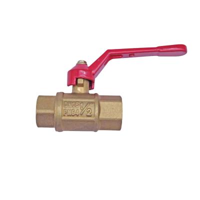 China General South America design brass bibcock handle brass color iron ball red rod ball valve for sale