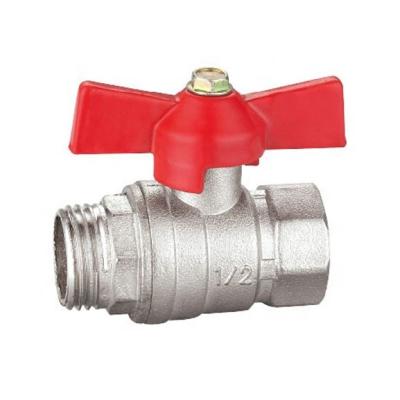 China General Cheap Price Red Ball Valve Butterfly Handle Zinc Ball Valve for sale