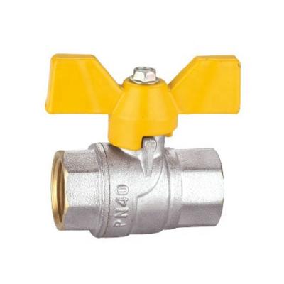 China General Factory Price DN15-25 Female Brass Butterfly Handle Brass Material Ball Valve Factory Price DN15-25 Ball Valve for sale