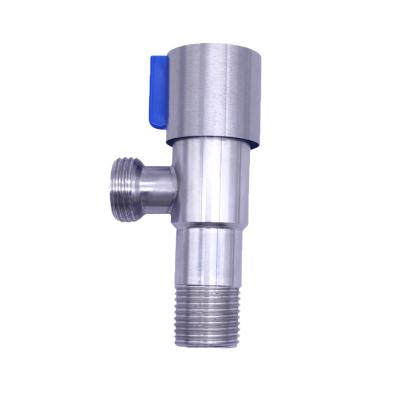 China General 1/2 OEM catridges blue red brass cold hot sign handle stainless steel screw brass plated angle valve for sale