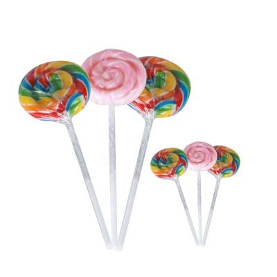 China Natural Colored Hard Rolling Swirl Twist Stick Lollipop Christmas Rainbow Soft Wave Factory Made Soft Lollipop for sale