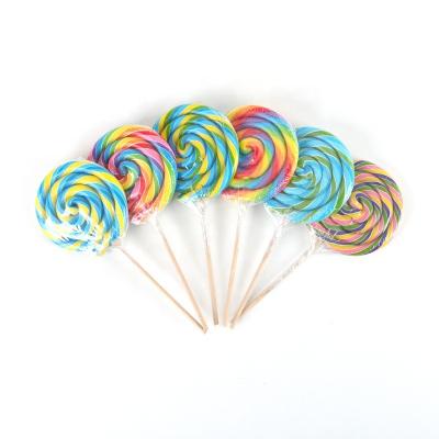 China Natural Muti Color Handmade Round Solid Hard Candy To Flavor OEM 150g Lollipop for sale