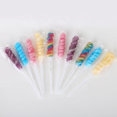 China 12g Mini Unicorn Shape Normal Colorful Tropical Individual Packet Flavor Soft Hard Candy Lollipop for sale