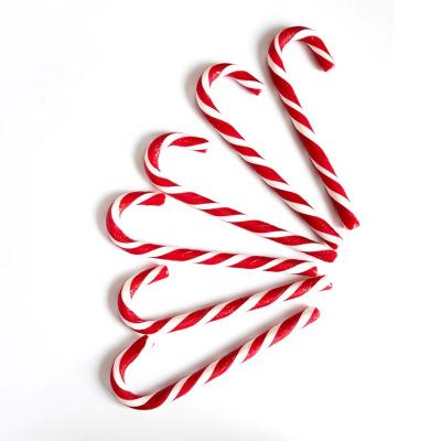 China Natural Wholesale Individual Pack Peppermint Candy Cane 12g Hard Candy Handmade Hard Candy Flavor for sale