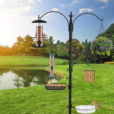 China Garden Cattail Metal Wire OEM Multiple Stocked Hummingbird Attracting Bird Feeder Hanger Hook Bird Feeding Station for sale