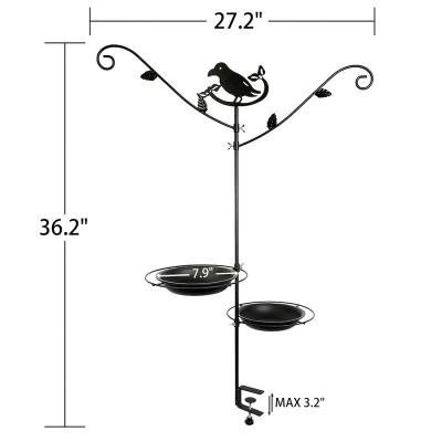 China Stocked Bulk Wholesale Bath Trays Metal Hook Pole Hanging Birds Feeder And Drinker for sale