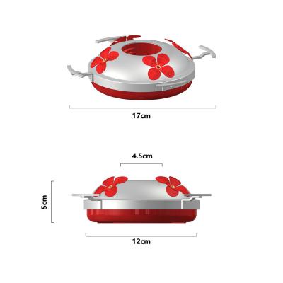 China Durable Outdoor Bird Hanging Feeder Waterproof & Non-Toxic Nectar Capacity Large 4 Iron Cover Feeding Stations for sale