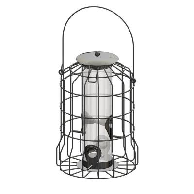 China Squirrel Proof Custom Sustainable Metal Mesh Caged Hanging Bird Feeder for sale