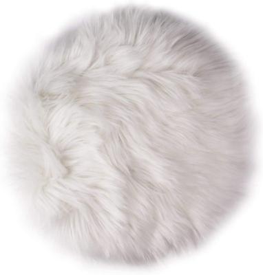 China Custom Size Stain Resistant Mini Round Fluffy Living Room Home Floor Faux Fur Sheepskin Carpets Furry Rug Blankets for sale