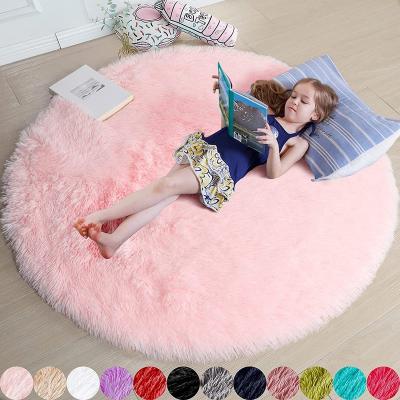 China Washable Wholesales Custom Design Business Around Rainbow Carpet Living Room Blanket Carpet Mat Plush Rug for sale