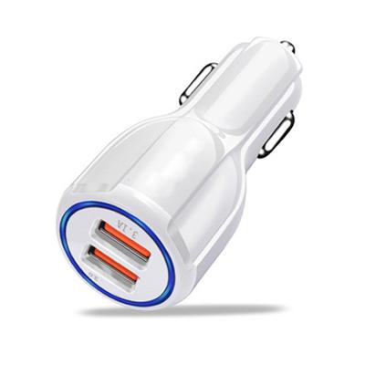 China Mobile Phone For Smartphone QC 3.0 Fast Charging Usb Car Charger 2 Double Port for sale