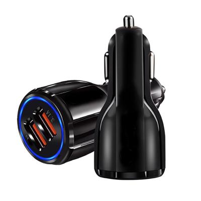 China Mobile Phone 5V 3.1A 2 Ports Power Plug Car Charger Dc12v-24v QC 3.0 USB Car Charger for sale