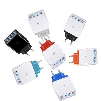 China Mobile phone 5v 3.1A 4 usb quick charger left universal travel wall for mobile phone for sale