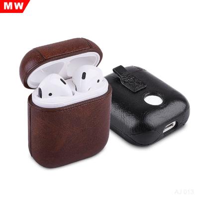 China Business Style Earhooks Earphone Charging Cover For Apple Air Pods Leather Case for sale