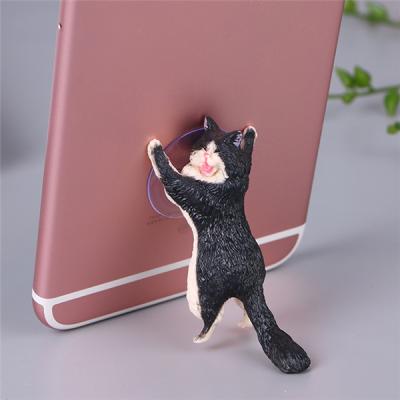 China Plastic Colorful Cute Sucker Bracket Simulation Animal Cat Phone Mobile Phone Accessories Holder for sale