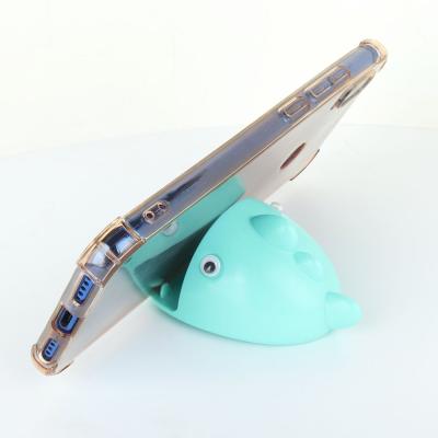 China 2020 New Idea Cardboard ABS Universal Adjustable Phone Accessories Whale Desktop Stander Phone Holder for sale