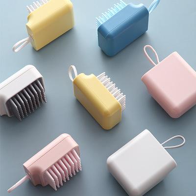 China Silicone Hair Scalp Massager Shampoo Hair Massage Brush Head and Face Massage Tool Home Meridian Brush for sale