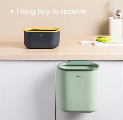 China Sustainable Universal Hanging Type Small Bin Sideboard Door Trash Can for sale