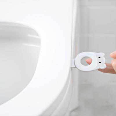 China Three-Piece Set Toilet Lid Seat Cover Pusher Bathroom Lift Handle Stick Avoid Touching Portable Handle for sale