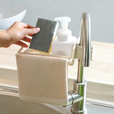 China Northern Europe Style Removable Adjustable Bathroom Soap Shampoo Storage Box Kitchen Sink Drain Rack Cloth Cup Holders Home Accessories Wholesale pp for sale