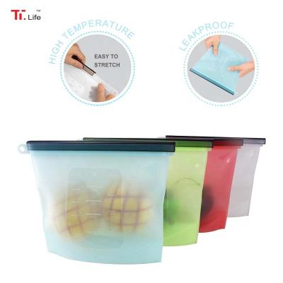 China Multifunctional Folding Freshness Pad Bag Silicone Food Storage Bag for sale