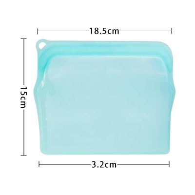 China Sustainable Reusable Washable Silicone Food Storage Bag Silicone Cool Bag For Fruit Vegetables for sale