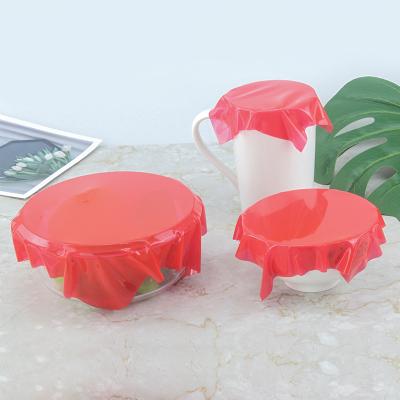 China CHEAP Fresh Silicone Stretch Lids Flexible Reusable Silicone Food Wrap for sale