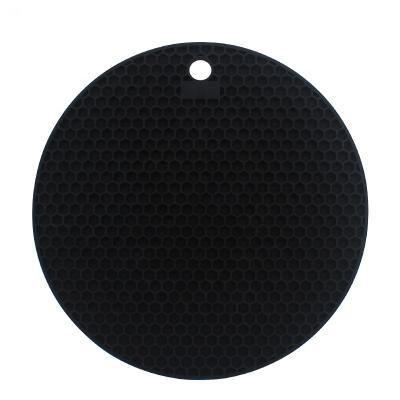 China Durable Heat Resistant Round Dish Mat Silicone Table Rack Hot Pad for sale