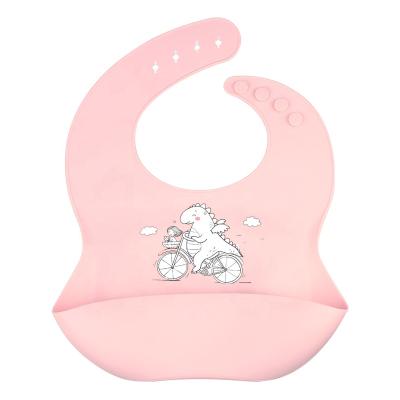 China BPA Free Soft Silicone BPA Free Soft Infant Funny Catcher Printed Kids Bibs for sale