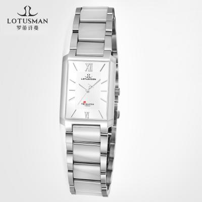 China Stainless Steel LOTUSMAN Fashion Ceramic Strap Lady's Quartz Watch CITIZEN Movement Brand Waterproof Material 3BAR Depth for sale