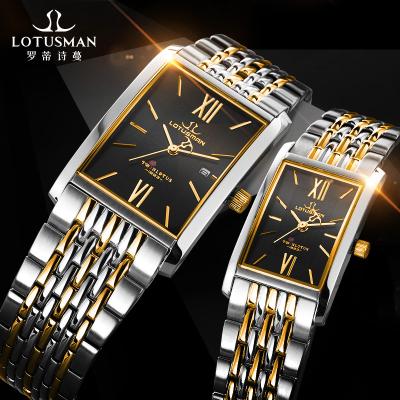 China LOTUSMAN stainless steel fashion ceramic strap trend men's quartz watch CITIZEN movement material brand waterproof 3BAR for sale