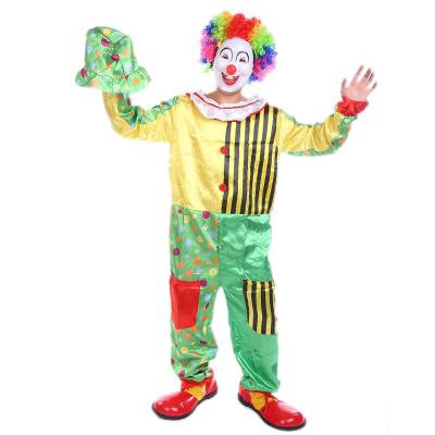 China Cosplay Cartoon Costume Trick Halloween Clown Clothes Christmas Adult Men And Women Fancy Dress Magic Show Performance Set Clown Costume for sale