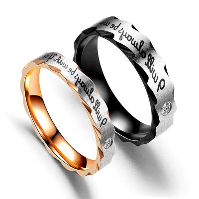 China Comfort Fit Women Accessories Stainless Steel Ring Fashion New Hypoallergenic Inlaid Zircon Ring Jewelry Wholesale for sale