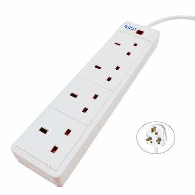 China Factory Price GCC Mark Power Strip Socket UK BS Outlet 4 Way Extension Residential 1363 / Multipurpose Socket With Gmark for sale